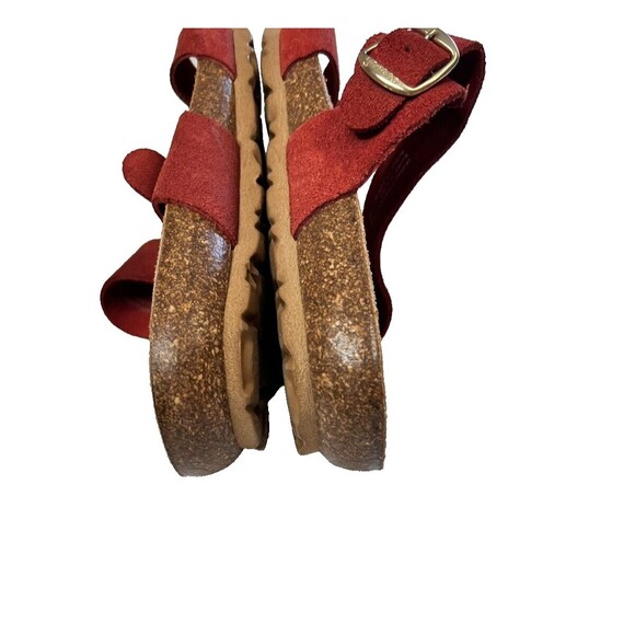 Yokono Womens Strappy Suede Sandals Cayenne Orange Size 7.5 Made In Spain - Picture 8 of 14